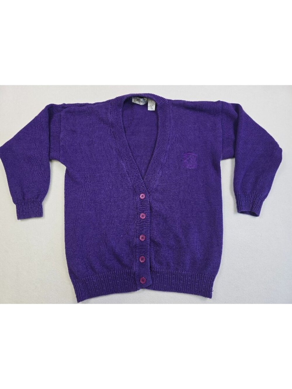 Vintage Gitano Womens Medium Purple Cardigan Sweater Academia